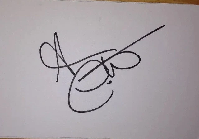 Andrew Castle Signed 6X4 White Card Tv Autograph Tennis Star & Presenter