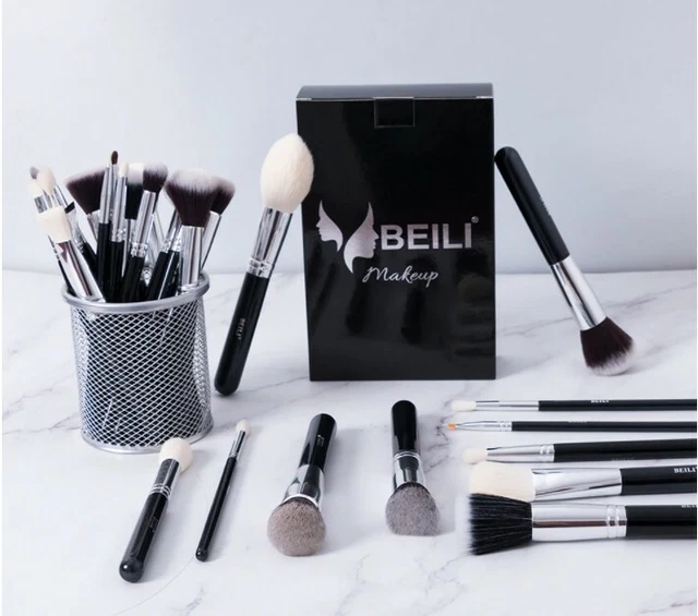 30 Pcs Set di Pennelli da Trucco Makeup Beili setole naturali