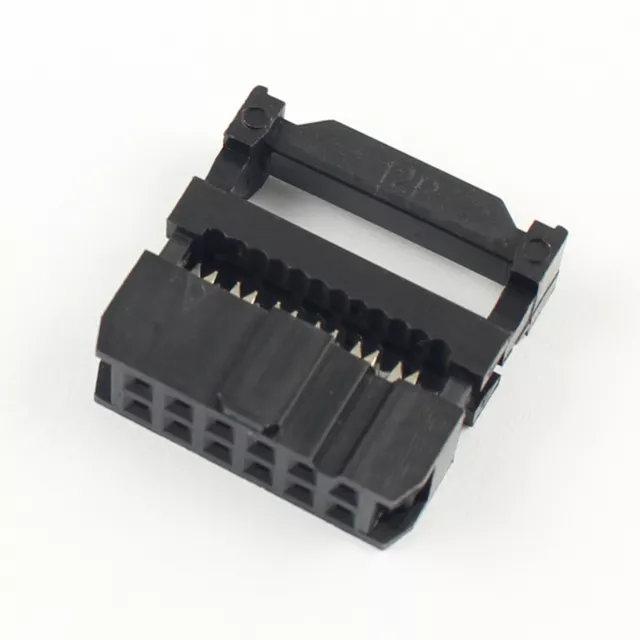 20Pcs Black 2.54mm Pitch 2x6 Pin 12 Pin IDC Female Header Cable Connector FC-12