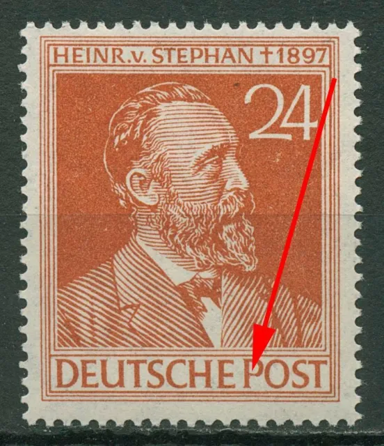 Alliierte Besetzung 1947 H. von Stephan mit Plattenfehler 963 III postfrisch