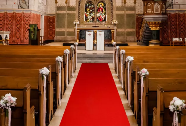 Roter Teppich (4 Euro/m²) VIP Event Hochzeitsteppich Wunsch Länge 200 cm