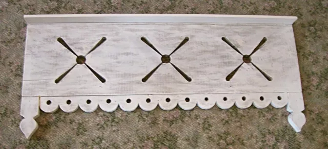 Antique 1890's Victorian Wood Porch Gingerbread Trim  Fretwork, Shelf, Pediment