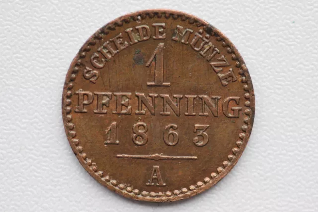 Preußen 1 Pfennig 1863 A 