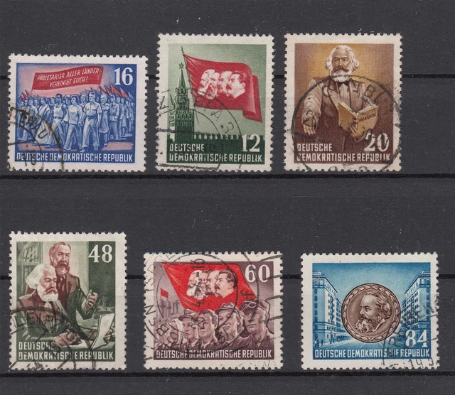 DDR 1953: Mi.Nr.344-353, 70.Todestag von Karl Marx, Tagesstempel 3