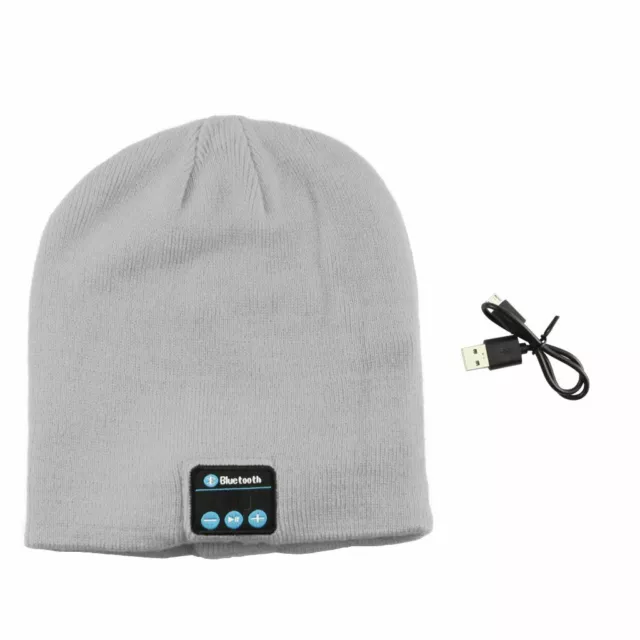 Soft Beanie Hat Warm Headset Headphone Speaker Mic Wireless Bluetooth Smart Cap