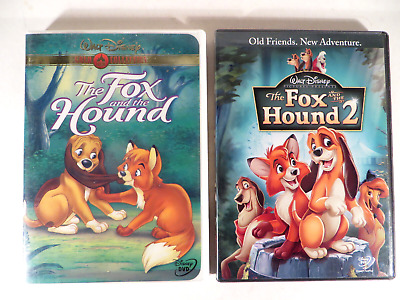 Walt Disney 2 DVDs Fox and the Hound & Fox and the Hound 2 Very Good