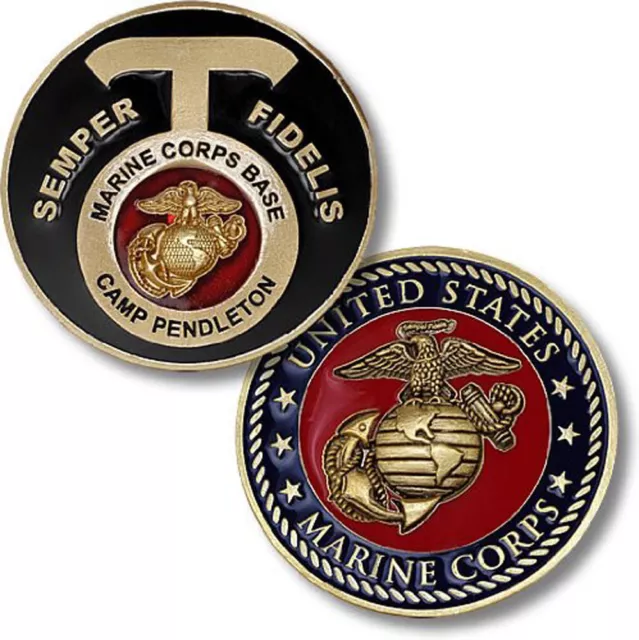 NEW USMC U.S. Marine Corps Base Camp Pendleton, CA Challenge Coin.