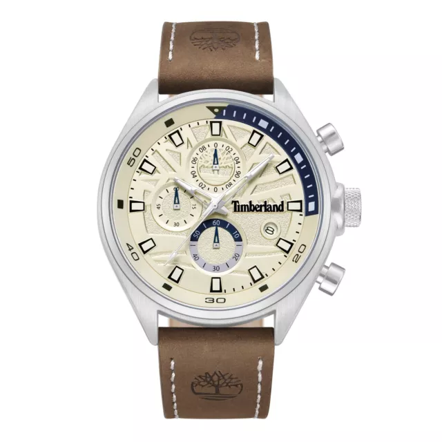 Timberland Mens Analog Watch With Multi Functions With Leather Band TDWGC9000403