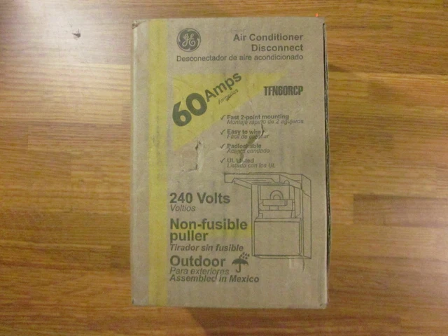 GE 60 Amp 240-Volt Non-Fuse Metallic AC Disconnect TFN60RCP