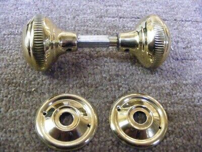 pair milled edge 52 mm polished brass mortice door knobs,suit carpenter TH 1022