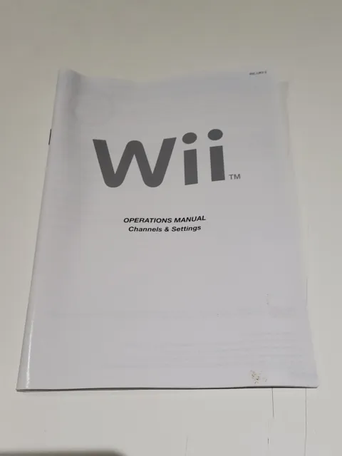 Nintendo Wii Operation Manual White  Channels & Settings