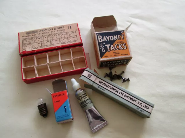 Four Vintage Advertising Items Genuine Ideal For Early Old Shop Display Shelf 