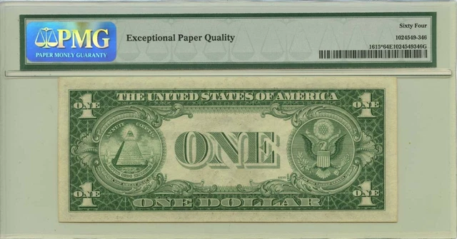 1935F $1 Silver Certificate Fr# 1615* PMG CH64 EPQ 2