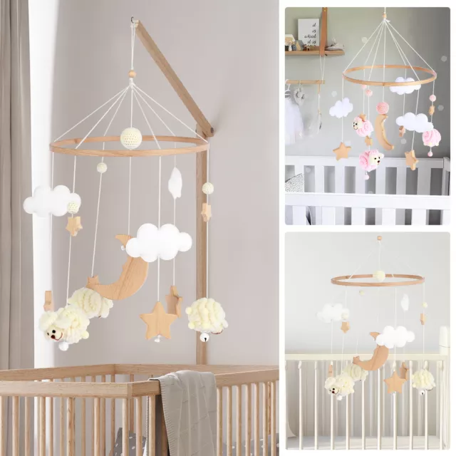 Baby Crib Mobile for 0 to 3 Years Old Baby Wooden Baby Nursery Mobile Star mcoDM