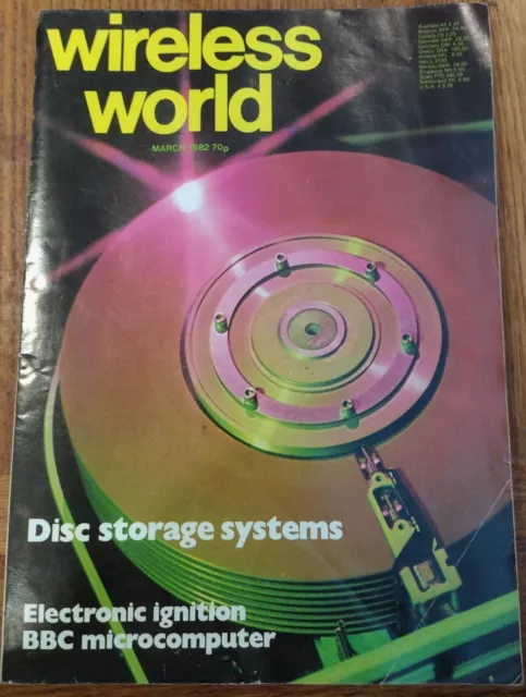 Vintage Early 1980s Wireless World Magazine March 1982 BBC Micro Disc Storage