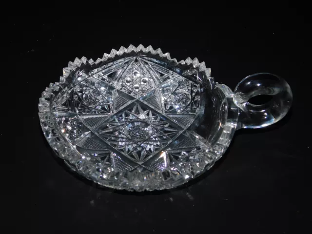 American Brilliant Period ABP Cut Crystal Glass Nappy