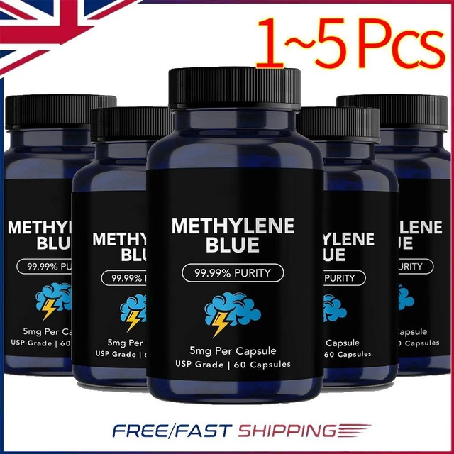 1~5 BOTTLE METHYLENE Blue Capsules, 5mg, 60 Capsules £11.64 - PicClick UK