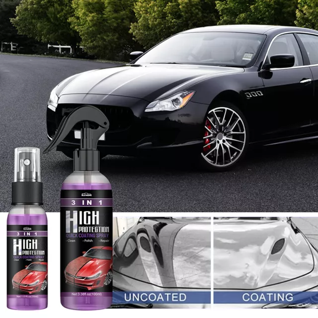 3 in 1 High Protection Quick Car Coat Ceramic Coating Spray Hydrophobic  30/100ML