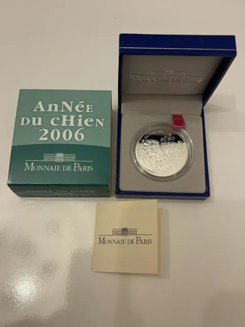 Coffret Pièce De 1/4 Euro Argent France 2006 Année Du Chien Tirage 10000 Ex