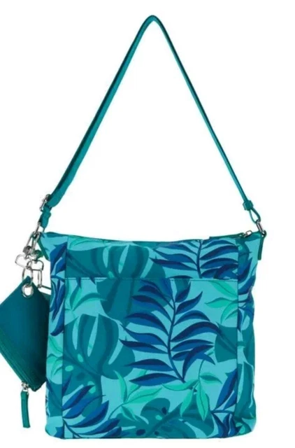 Samantha Brown To-Go Zip-Front Crossbody Palm Leaf NWT 5