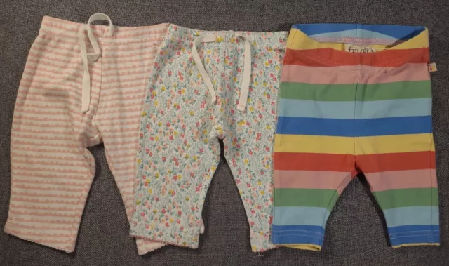 Baby girls 0-3 months leggings bundle floral stripe Frugi Organic John Lewis 160