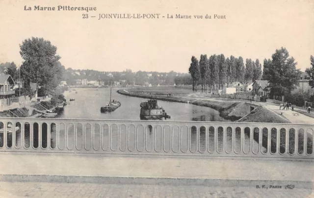 Cpa 94 Joinville Le Pont / La Marne Vue Du Pont