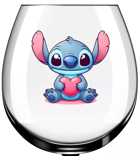 x12 Stitch Heart Valentines Day glass vinyl decal stickers Colour nm149