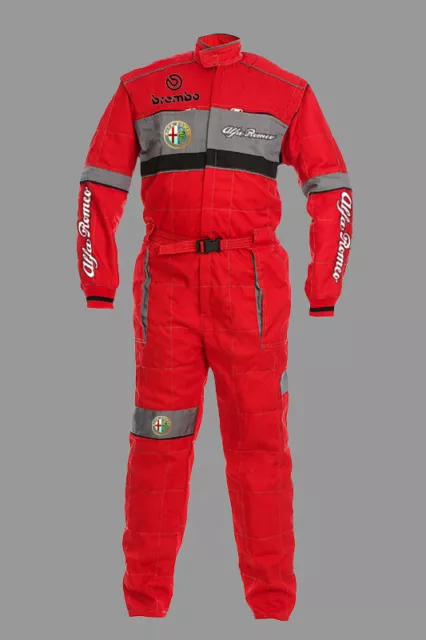 New Alfa Romeo Workwear Overall, Racing Fan Embroidery Car Mechanic Apparel