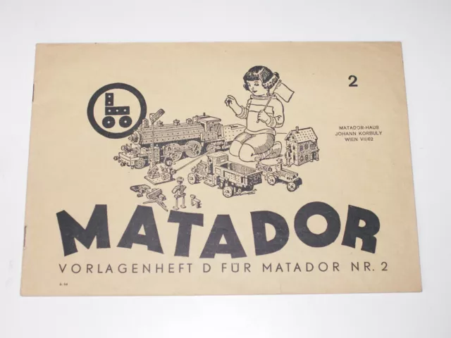 Vintage Matador Vorlagenheft D für Matador Nr.2 (1964)