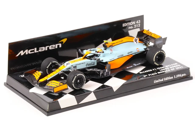 1:43 Minichamps Mclaren F1 Équipe MCL35M Lando Norris 3rd Place Gp Monaco 2021