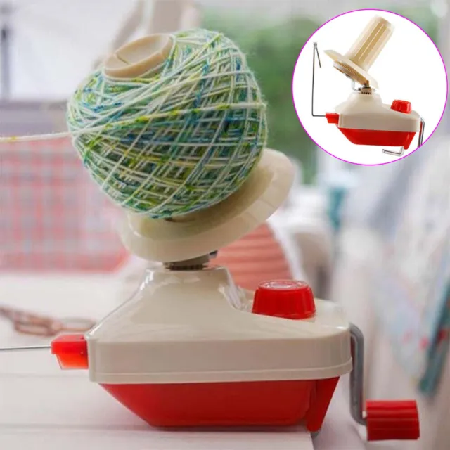 Hand Operated Knitting Roll String Yarn Fiber Wool Thread Ball Holder Machine