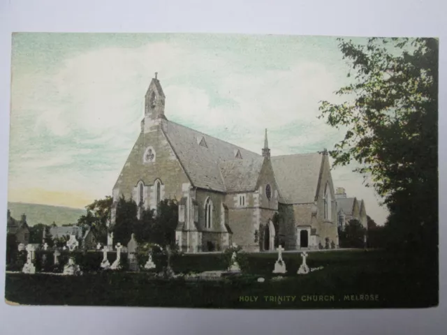 Holy Trinity Church Melrose Roxburghshire Vintage Postcard K36