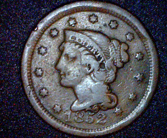 1852 1C Braided Hair Large Cent