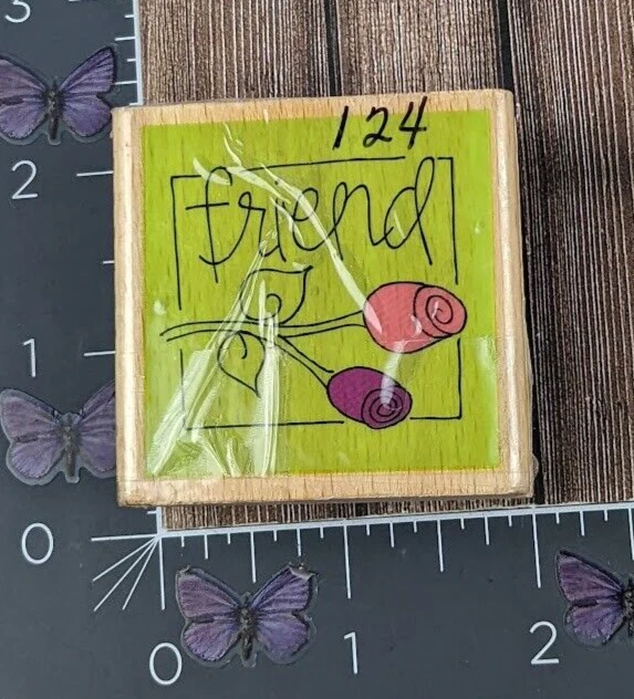 Studio G Kolette Hall Friends Roses Flowers Rubber Stamp 2007 Wood #BI155