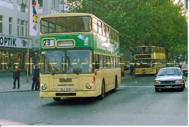 Color photo BVG double bus 1830 Berlin 1987