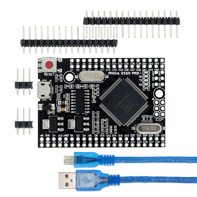 2560 PRO EMBED CH340G/ATMEGA2560-16AU Chip with Male Pinheaders and USB ...