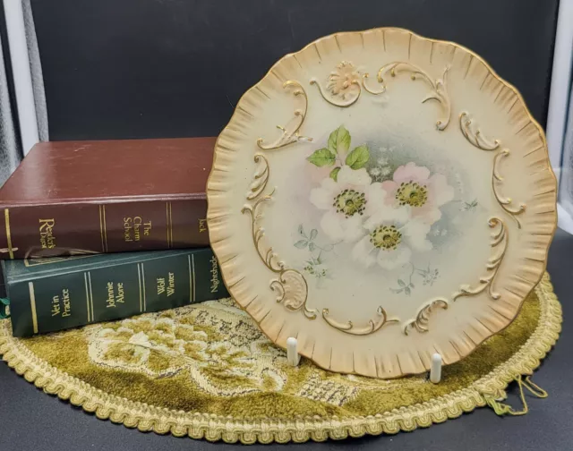 Vintage Royal Devon SF. & Co England Floral ceramic Cake Plate Plinth Coaster