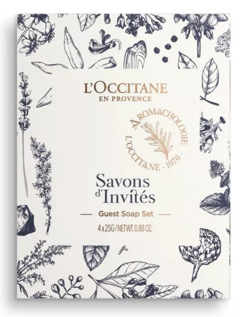 L'Occitane Guest Soap Set 4x25g Perfumed Soap Bar Body Wash Bath Savon New Box