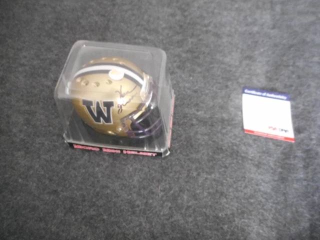 Rudy Ruettiger Signed Notre Dame Fighting Irish Speed Mini Helmet Inscribed  Never Quit (Beckett & Prova)