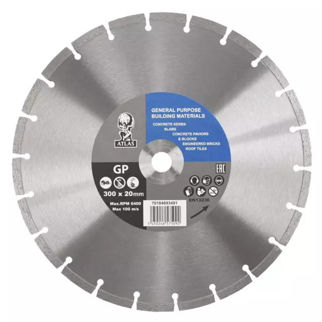DURO GENERAL PURPOSE Cutting Disc Laser Welded Diamond Blade 300x2.8x20  £25.00 - PicClick UK