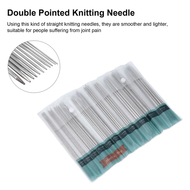 55 PCS Aiguilles à Tricoter à Double Pointe En Acier Inoxydable Pull Tricot Aigu