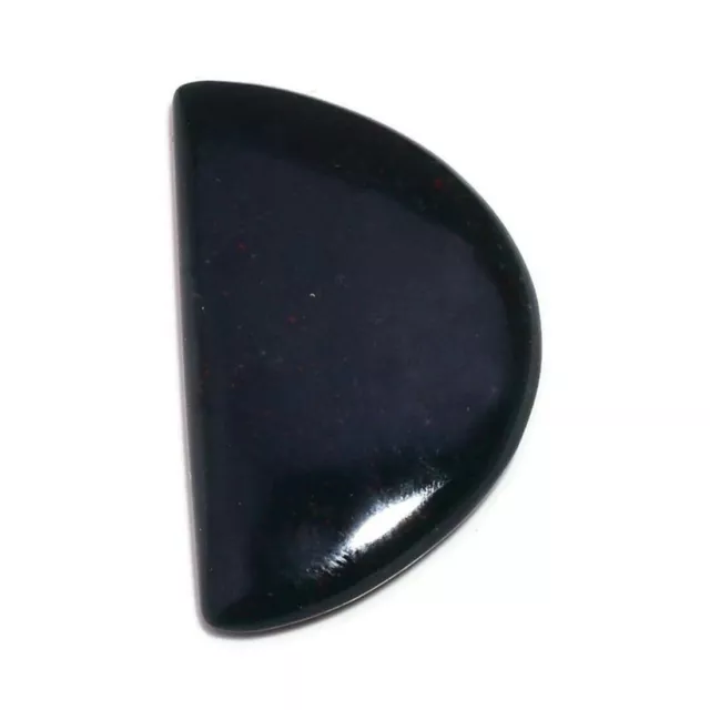 30 Cts Natural Bloodstone Cabochon Crescent Loose Gemstone for Jewelry Making