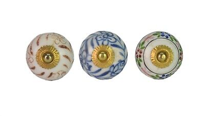 Flower Design Hand Painted Vintage Ceramic Door Knobs Cabinet Pull knobs i24-219 3