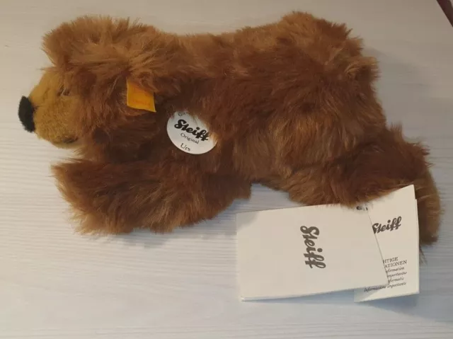 Steiff  Urs Braunbär Stofftier Fahne 280023 Urs ca. 24cm  NEU