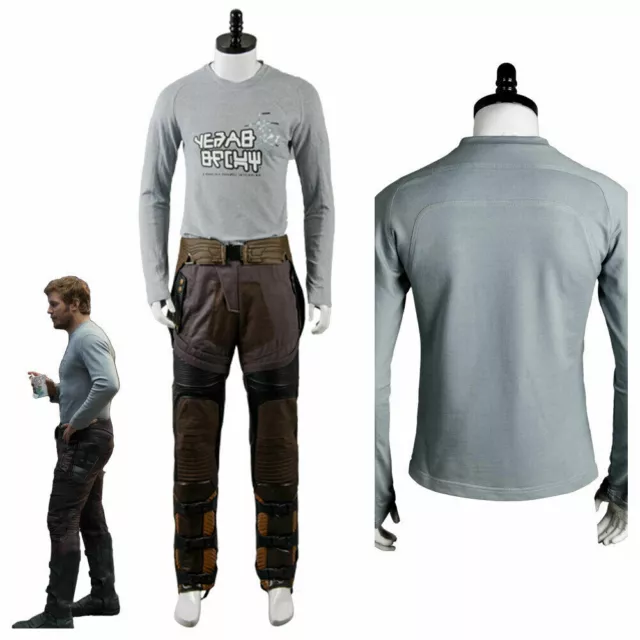 Guardiani della Galassia Peter Jason Quill Starlord Camicia Costume Cosplay Uniforme