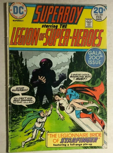 SUPERBOY & THE LEGION OF SUPER-HEROES #200 (1974) DC Comics VG/VG+