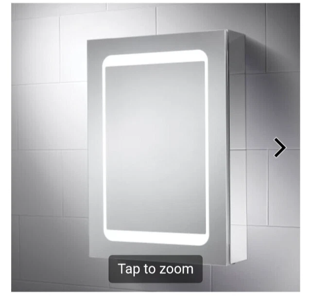 NEW WICKES EARTH LED Mirror with Integrated Shaver Socket £250.