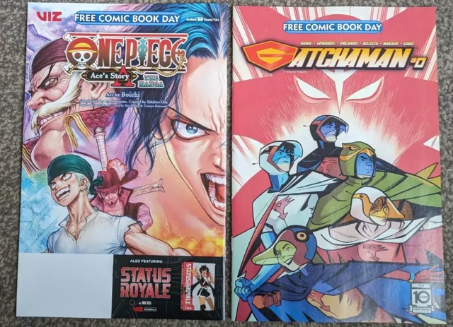 One Piece Ace's Story & Gatchaman #0 Two FCBD 2024 Free Comic Book Day - New NM