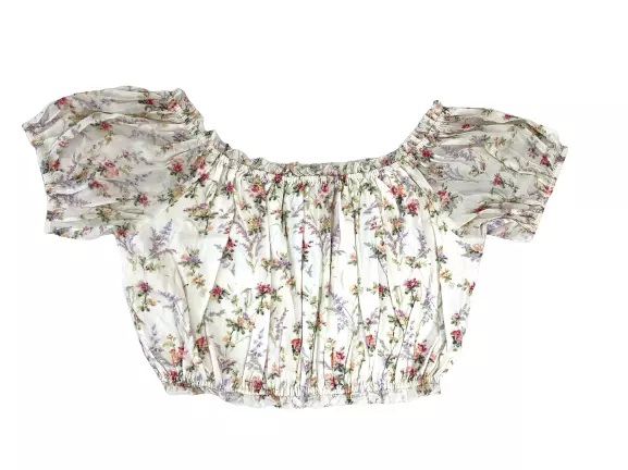 Polo Ralph Lauren Floral Cotton Cropped Off-Shoulder Top Women’s