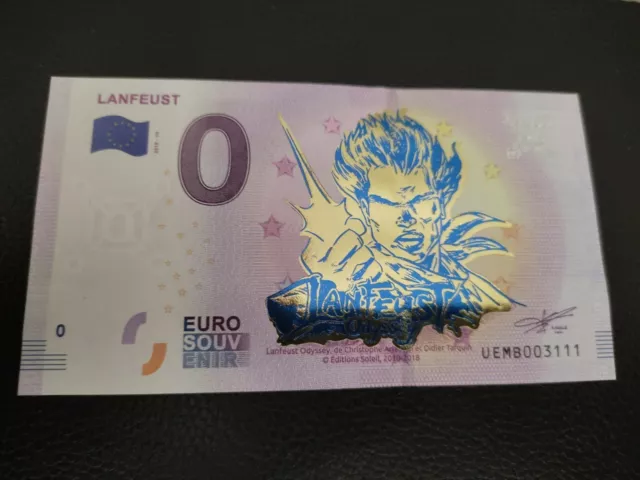 #Billet 0 euro Souvenir LANFEUST EDITION GOLD OR COULEUR 2018 2021 (43)